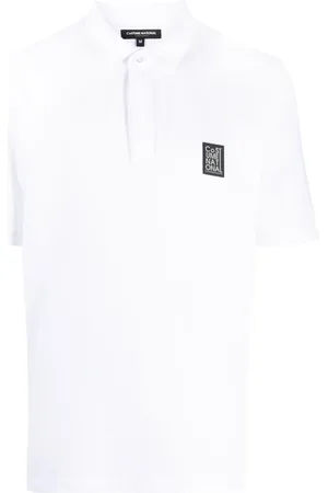 costume national contemporary Playera tipo polo de piqué con parche del logo