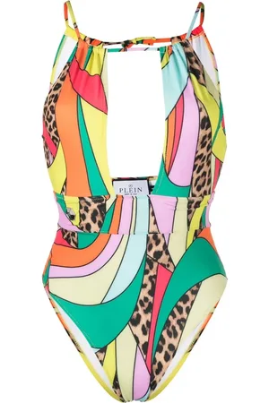 Philipp Plein Monokini con estampado patchwork