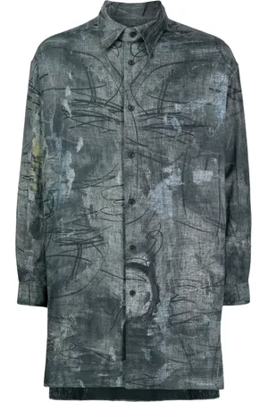 YOHJI YAMAMOTO Camisa O-ASakura manga larga