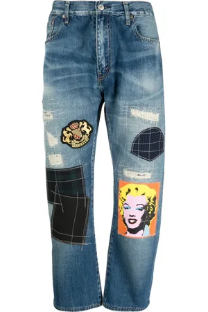 JUNYA WATANABE Jeans cortos con diseño patchwork