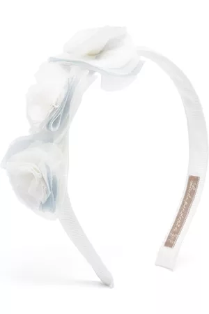 LA STUPENDERIA Floral-appliqué cotton headband