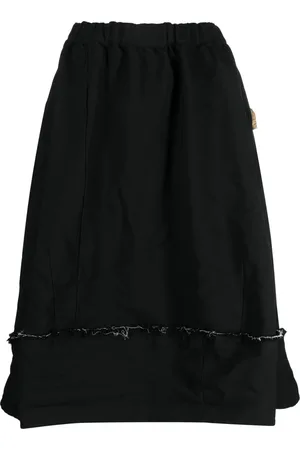 Comme des Garçons Falda corta con detalles deshilachados