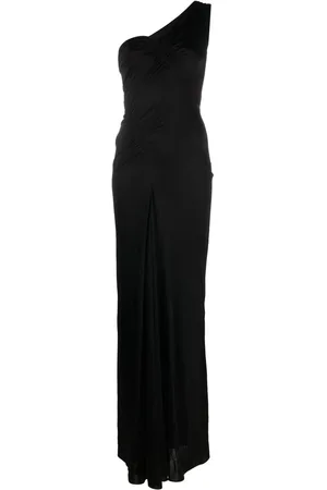 Saint Laurent Vestido largo con un hombro descubierto