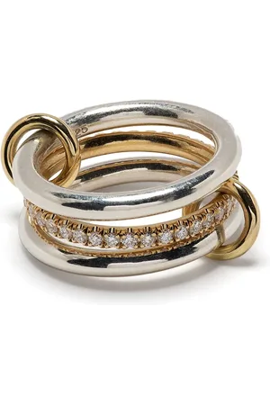 SPINELLI KILCOLLIN Anillo Libra en plata de ley y oro amarillo de 18kt con diamantes