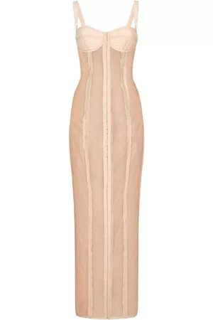 Dolce & Gabbana Mujer Cóctel - Vestido midi translúcido