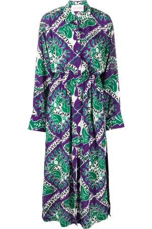 VALENTINO GARAVANI Vestido camisero largo con logo estampado