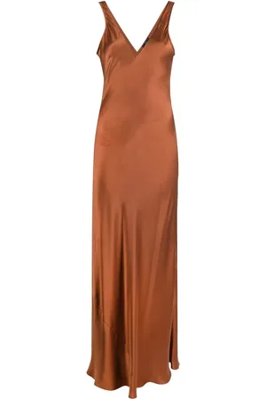 Voz Vestido largo con cuello en V