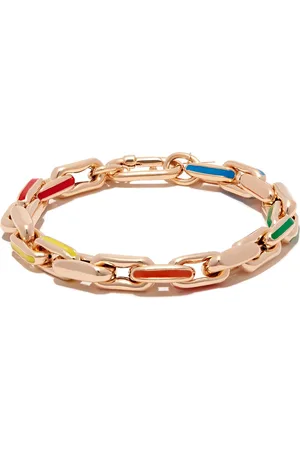 Lauren Rubinski Pulsera Rainbow en oro amarillo de 14kt con esmalte