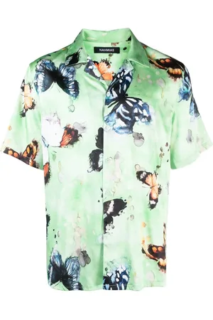 Nahmias Camisa con mariposas estampadas