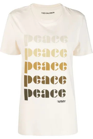YVES SALOMON Playera con estampado Peace