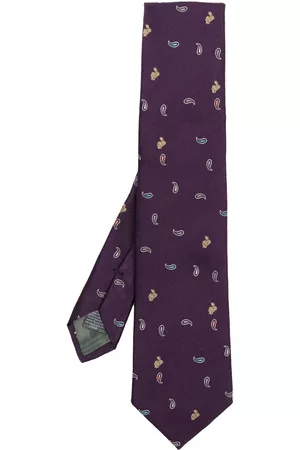 Paul Smith Corbata de seda con estampado de cachemira