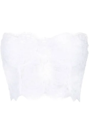 ERMANNO SCERVINO Top estilo bustier con bordado de encaje