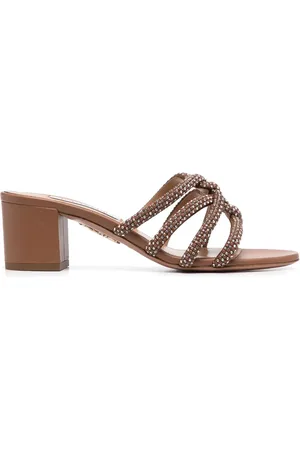 Aquazzura Mules con detalles de cristal