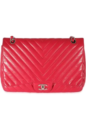 CHANEL Bolsa de hombro Jumbo Chevron Classic Flap