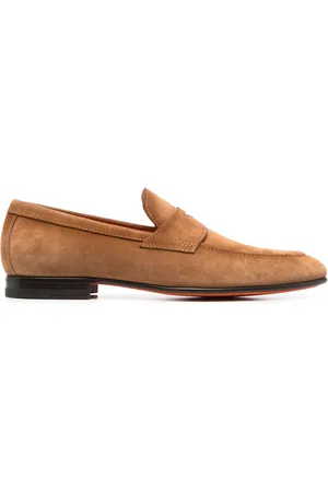 santoni Mocasines penny de gamuza