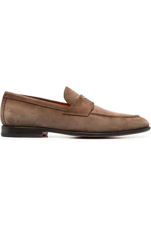 santoni Mocasines penny de gamuza