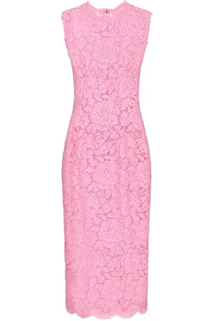 Dolce & Gabbana Vestido midi con encaje floral