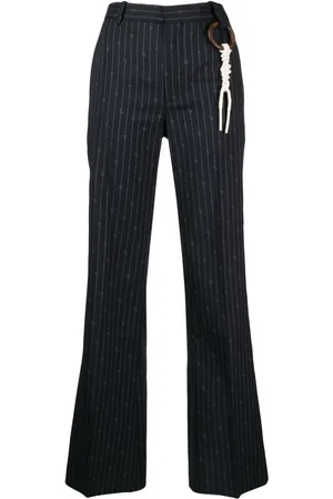 Charles Jeffrey Loverboy Pantalones rectos con rayas diplomáticas estampadas