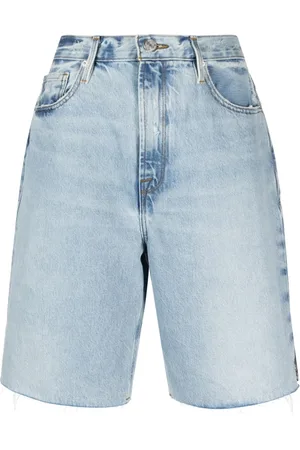 Frame Shorts de mezclilla con efecto envejecido