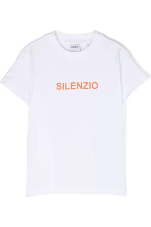 Aspesi Playera con eslogan Silenzio