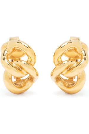 Dior Aretes de clip con motivo de cadena 1990 pre-owned