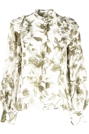 Erdem Blusa con mangas obispo y estampado floral