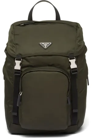 Prada Mochila con hebilla y logo de triángulo