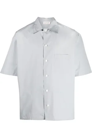 Alexander McQueen Camisa manga corta con logo estampado