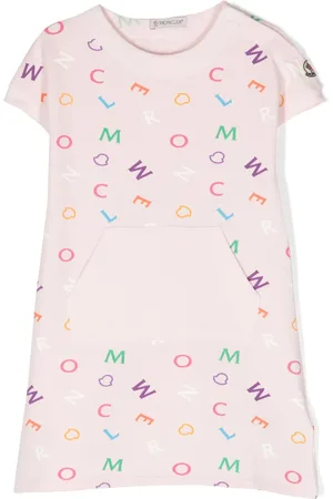Moncler Vestido estilo playera con logo estampado