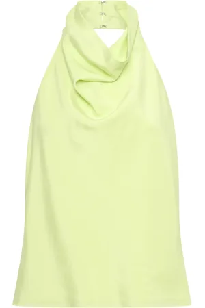 DION LEE Top sin mangas con cuello desbocado