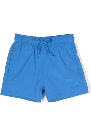 Vilebrequin Shorts de playa con cordón y logo bordado