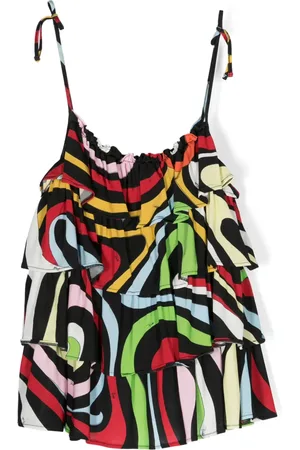 PUCCI Junior Top con capas escalonadas y volantes
