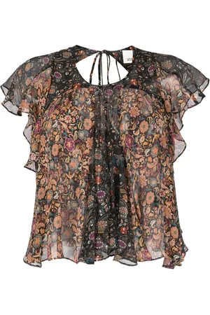 Isabel Marant Blusa de seda con estampado floral