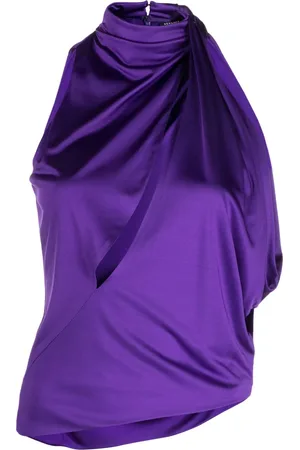 VERSACE Top con cuello halter