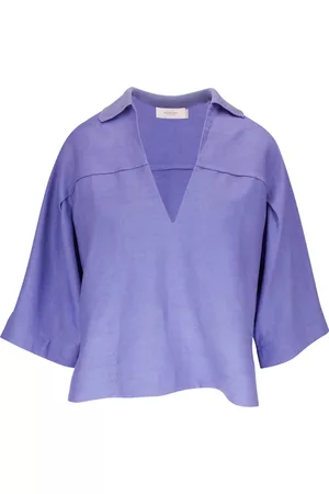 Agnona Mujer Blusas - Blusa con cuello en V y mangas anchas
