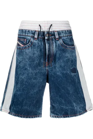 Diesel Shorts de mezclilla con cordones en la pretina