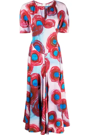 Marni Vestido plisado con estampado abstracto