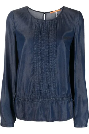 HUGO BOSS Top con volantes