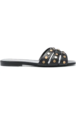 Saint Laurent Sandalias slip-on con puntera cuadrada