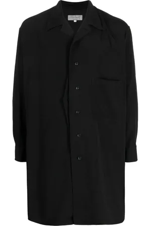 YOHJI YAMAMOTO Camisa manga larga con bolsillo de parche