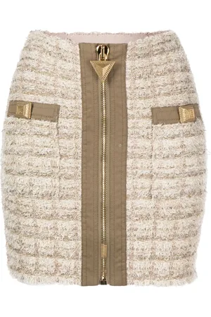 Balmain Falda corta con detalle de cierre