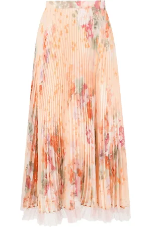 Twin-Set Falda midi plisada con estampado floral