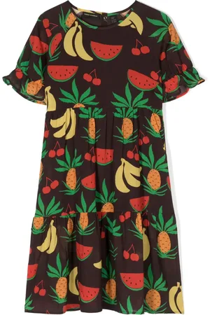 Mini Rodini Vestido con frutas estampadas