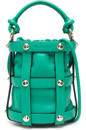 Salvatore Ferragamo Bolsa bucket con diseño enrejado