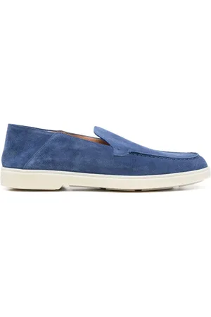 santoni Mocasines de gamuza con puntera de almendra
