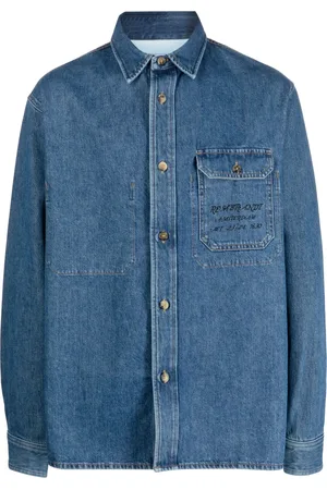 J.W.Anderson Camisa de mezclilla con cara estampada