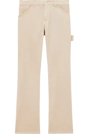 Courrèges Pantalones acampanados con efecto de terciopelo