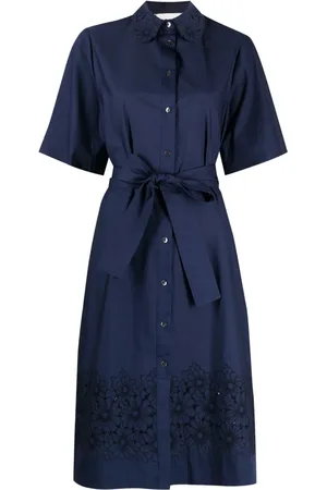 P.A.R.O.S.H. Vestido camisero midi con cinturón