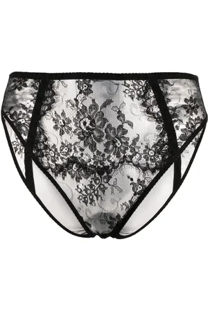 Dolce & Gabbana Calzones con tiro alto y encaje floral