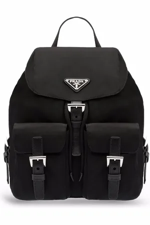 Prada Mochila con placa del logo